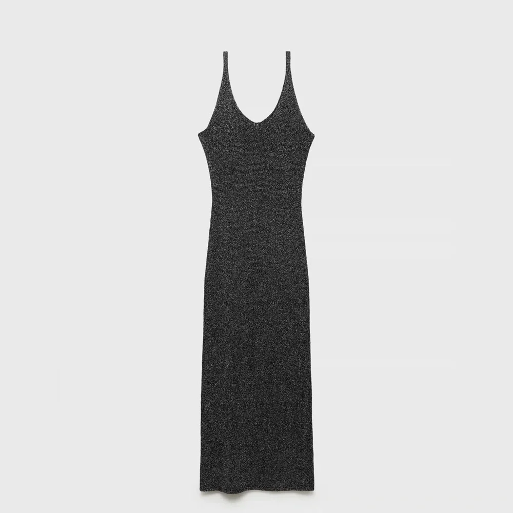 Mango black lurex knitted dress NWT - Picture 2 of 3